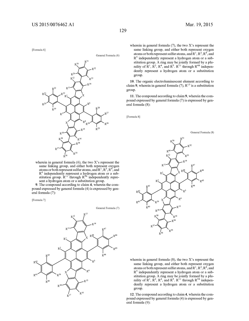 ORGANIC ELECTROLUMINESCENT ELEMENT, COMPOUND AND MATERIAL FOR ORGANIC     ELECTROLUMINESCENT ELEMENT, USED IN THE SAME, AND LIGHT EMITTING DEVICE,     DISPLAY DEVICE AND ILLUMINATION DEVICE, USING THE ELEMENT - diagram, schematic, and image 131