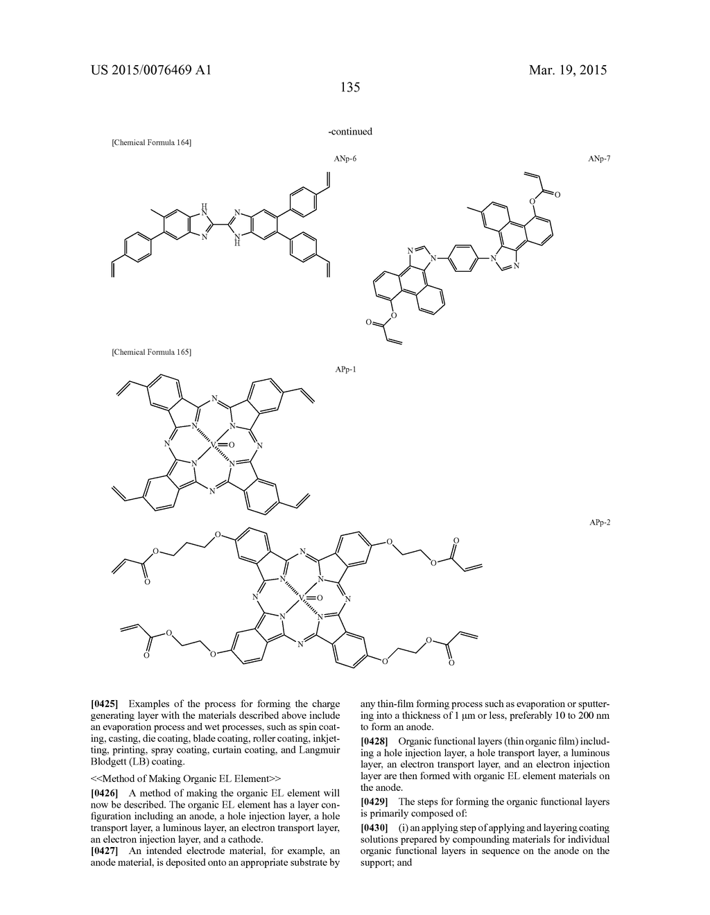 ORGANIC ELECTROLUMINESCENT ELEMENT - diagram, schematic, and image 139