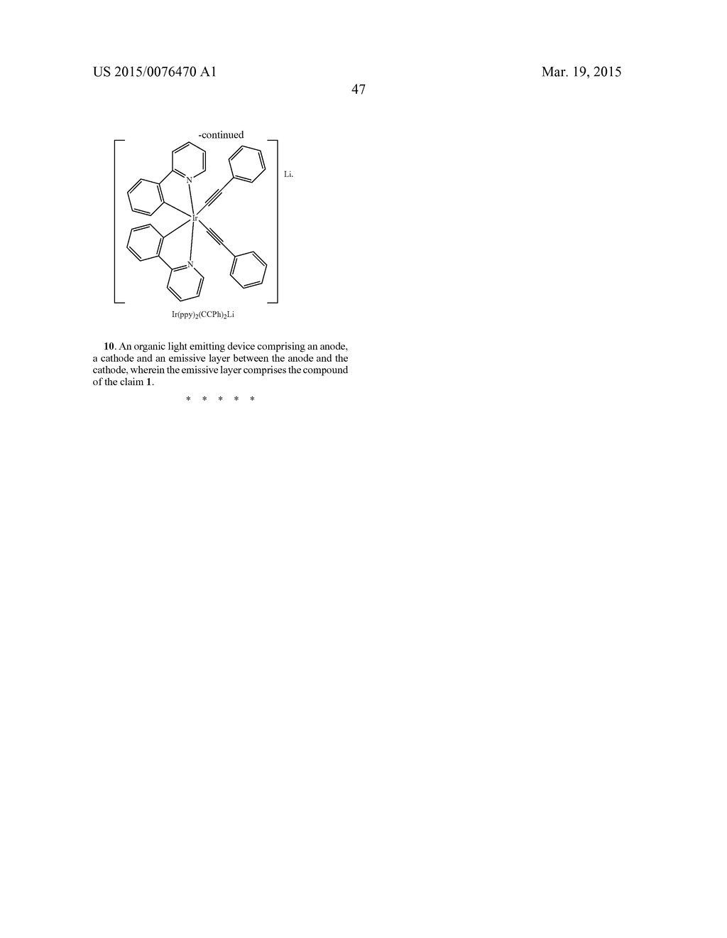 Luminescent Cyclometallated Iridium (III) Complexes Having Acetylide     Ligands - diagram, schematic, and image 71