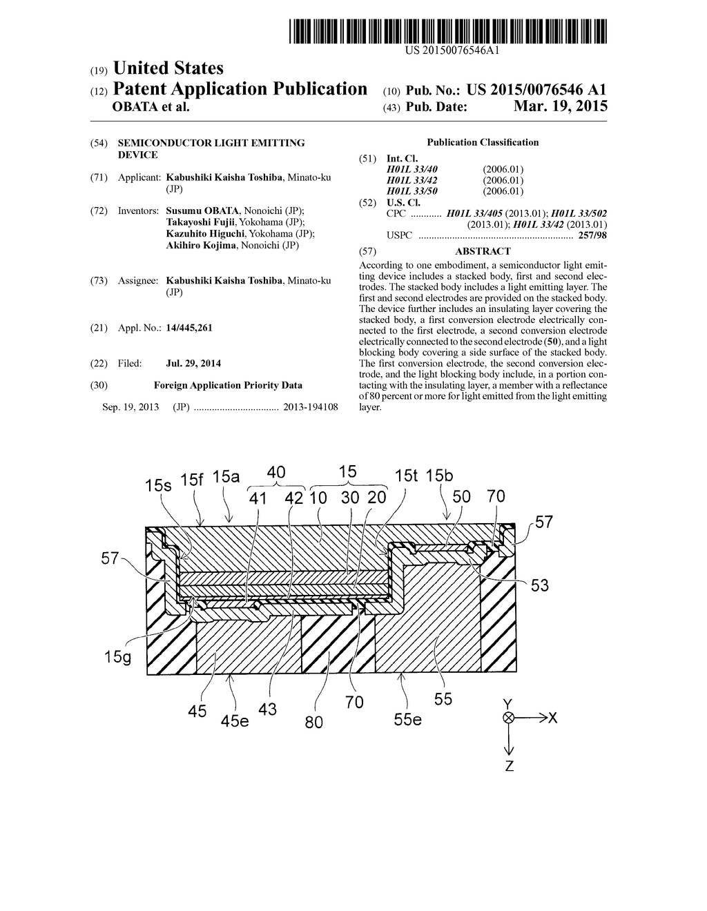 SEMICONDUCTOR LIGHT EMITTING DEVICE - diagram, schematic, and image 01