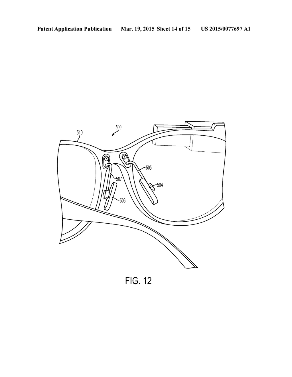 EYEWEAR WITH CUTAWAY FOR FACILITATING COMMUNICATION BETWEEN A USER'S FACE     AND ONE OR MORE SENSORS - diagram, schematic, and image 15