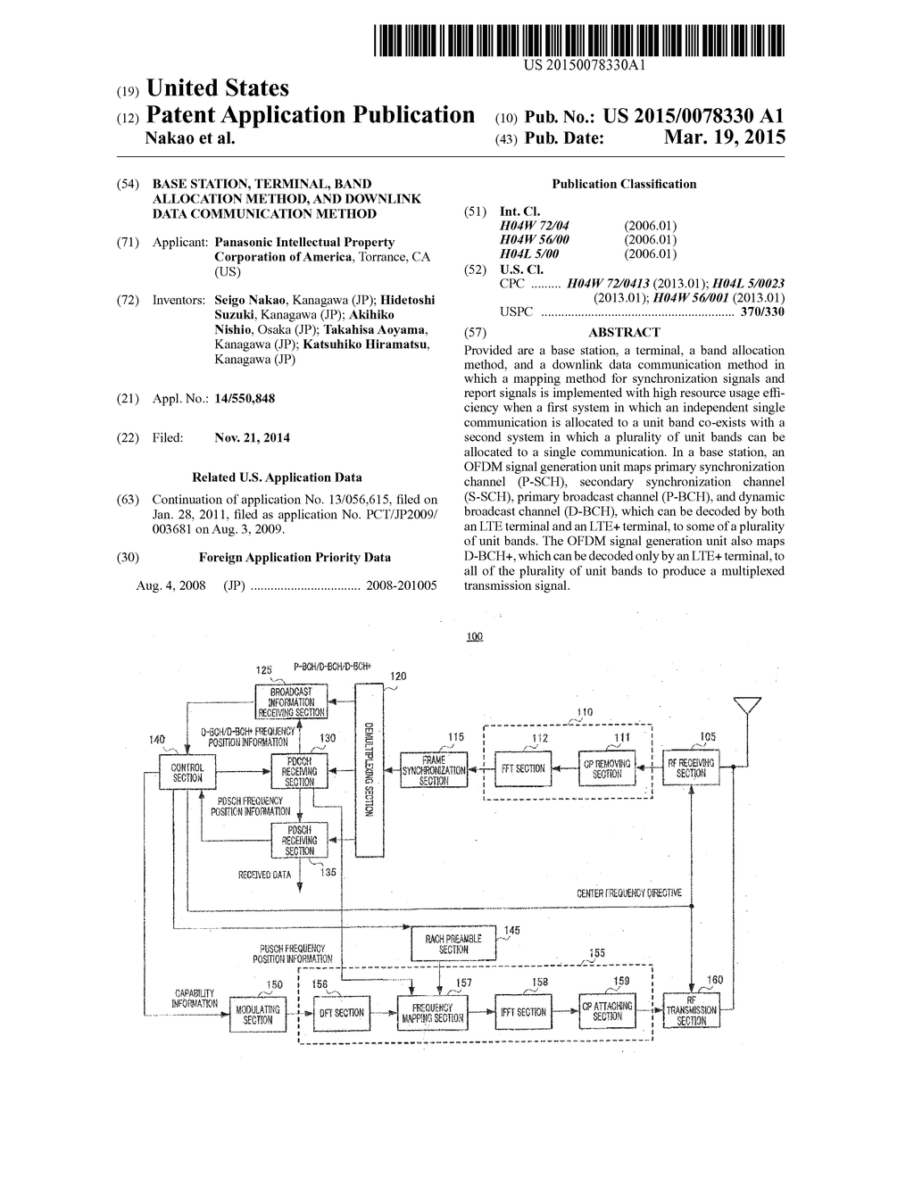 BASE STATION, TERMINAL, BAND ALLOCATION METHOD, AND DOWNLINK DATA     COMMUNICATION METHOD - diagram, schematic, and image 01