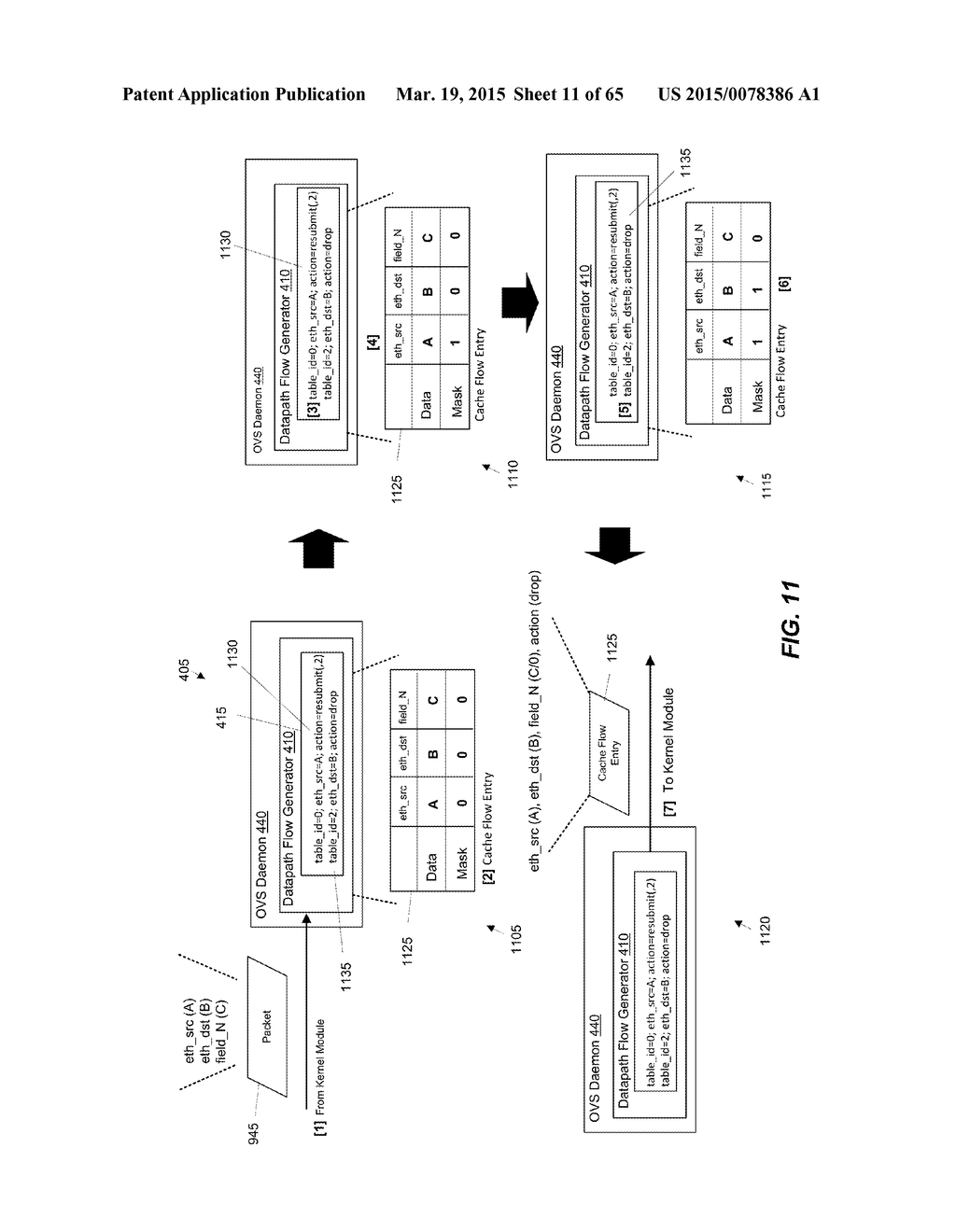 Performing a Multi-Stage Lookup to Classify Packets - diagram, schematic, and image 12