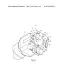 FASTENING DEVICE, AND ASSEMBLY COMPRISING AN APPARATUS OR A BODY AND A     TOP-HAT RAIL diagram and image