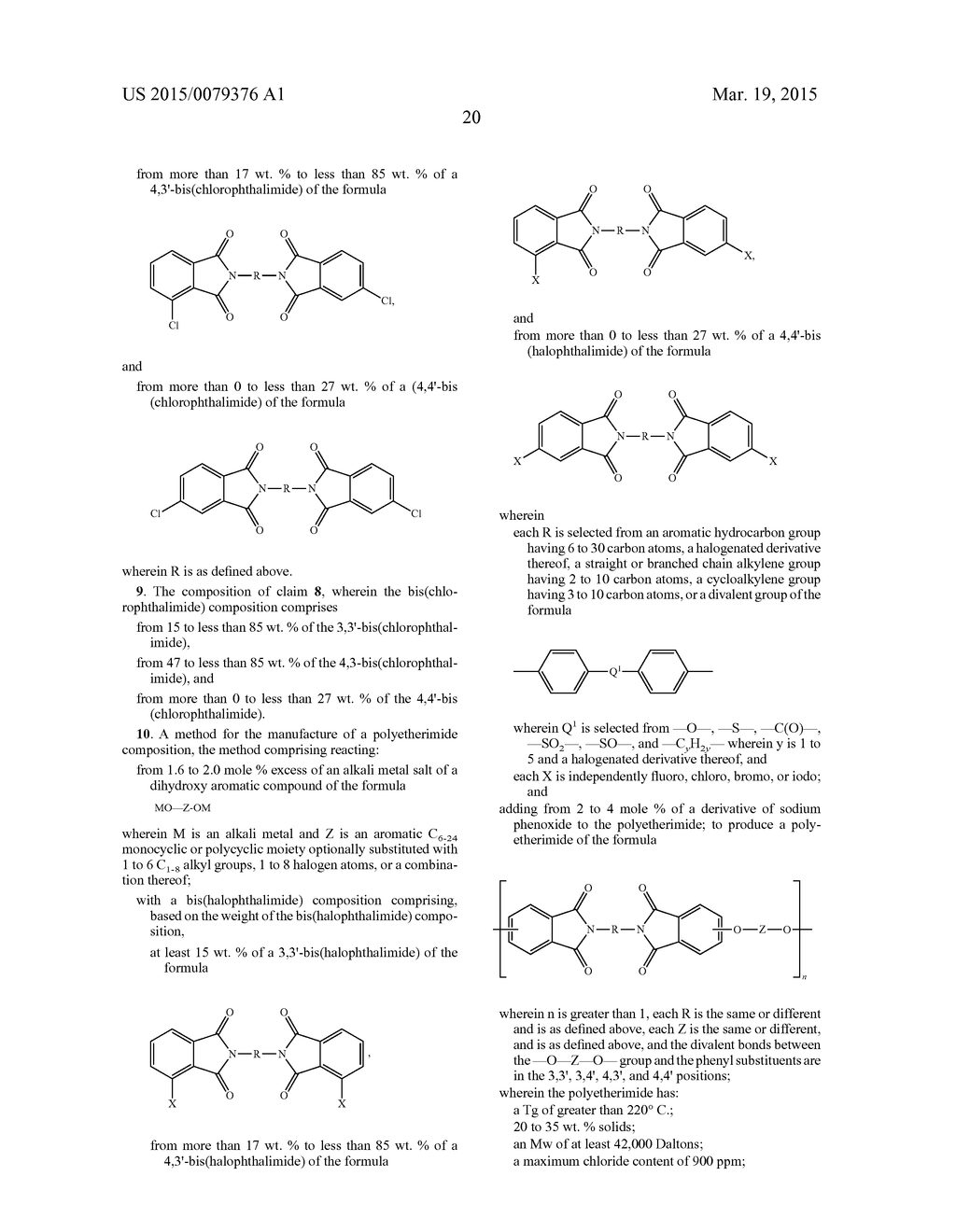 POLYETHERIMIDES, METHODS OF MANUFACTURE, AND ARTICLES FORMED THEREFROM - diagram, schematic, and image 22