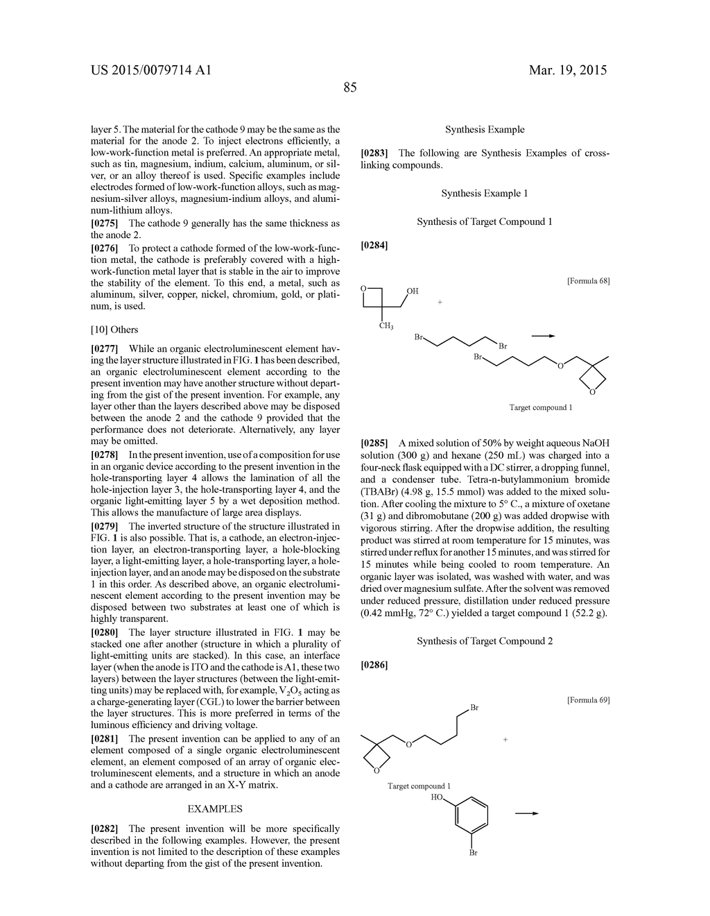 COMPOSITION FOR USE IN ORGANIC DEVICE, POLYMER FILM, AND ORGANIC     ELECTROLUMINESCENT ELEMENT - diagram, schematic, and image 87