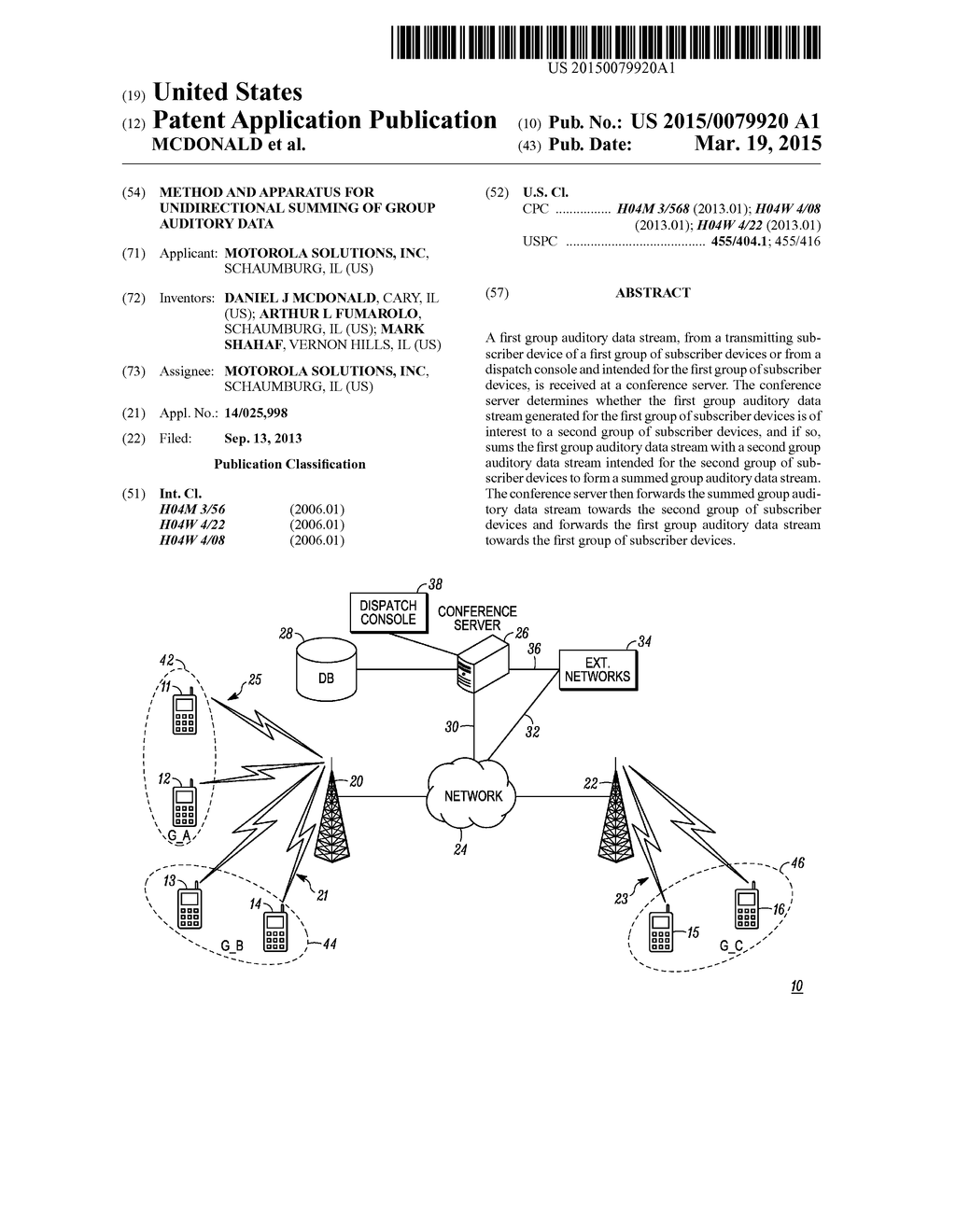 METHOD AND APPARATUS FOR UNIDIRECTIONAL SUMMING OF GROUP AUDITORY DATA - diagram, schematic, and image 01