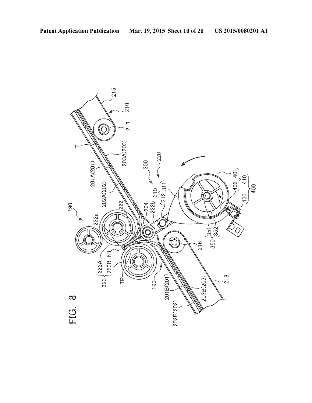 FOLDING DEVICE, POST-PROCESSING DEVICE AND IMAGE FORMING APPARATUS - diagram, schematic, and image 11