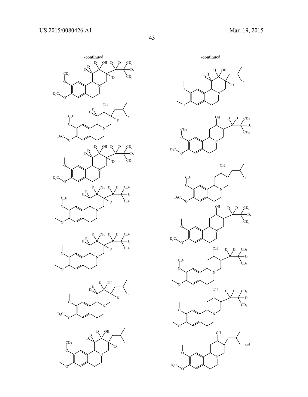 BENZOQUINOLINE INHIBITORS OF VMAT 2 - diagram, schematic, and image 44