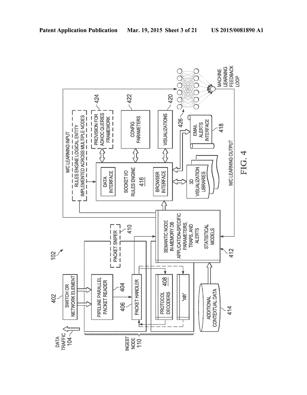 SYSTEM AND METHOD FOR REAL-TIME ANALYSIS OF NETWORK TRAFFIC - diagram, schematic, and image 04