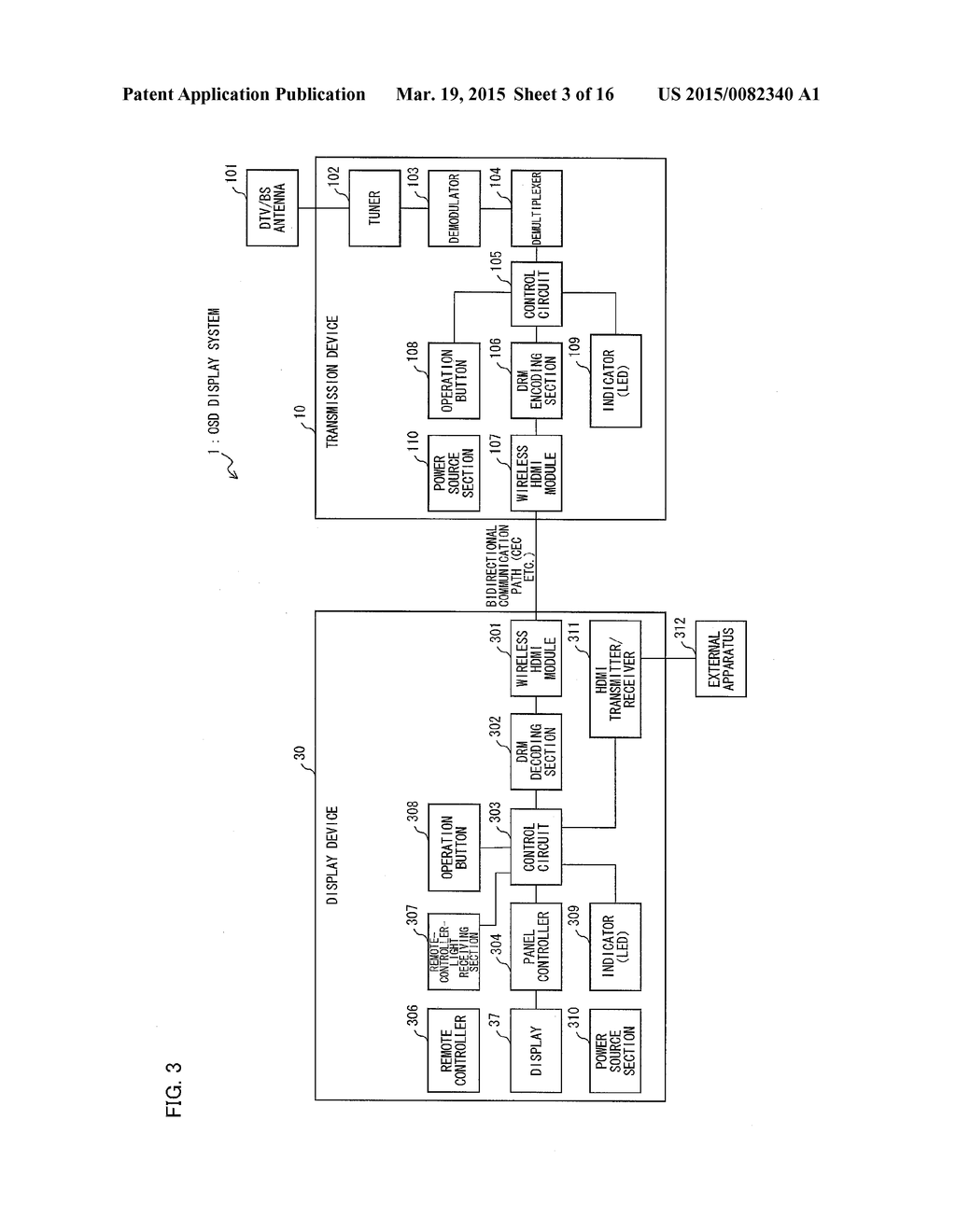 DISPLAY SYSTEM, DISPLAY DEVICE, TRANSMISSION DEVICE, METHOD OF CONTROLLING     DISPLAY DEVICE, AND METHOD OF CONTROLLING TRANSMISSION DEVICE - diagram, schematic, and image 04