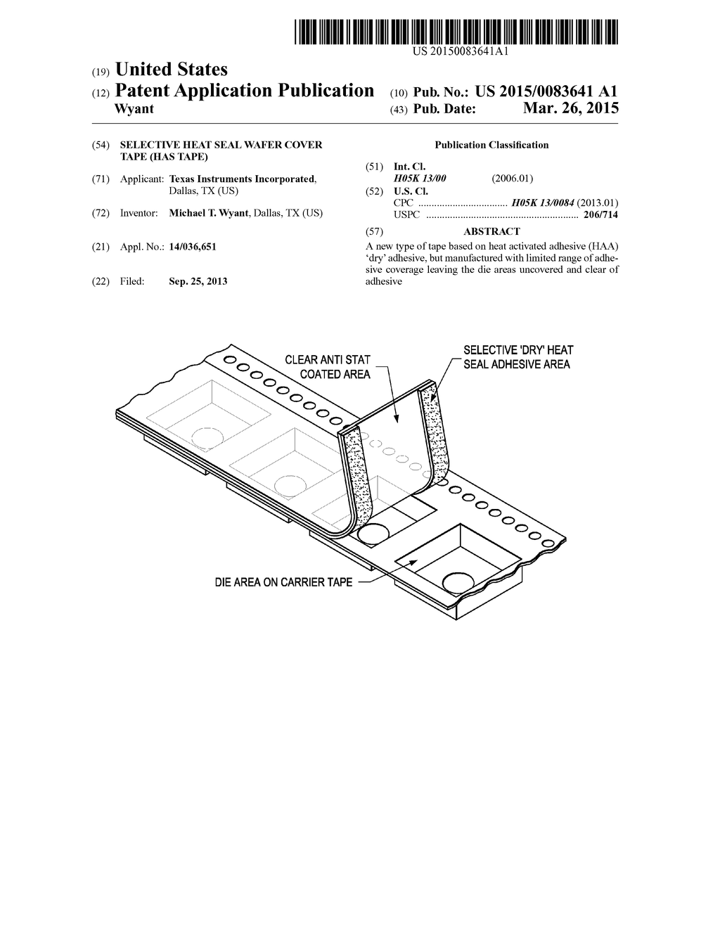 SELECTIVE HEAT SEAL WAFER COVER TAPE (HAS TAPE) - diagram, schematic, and image 01