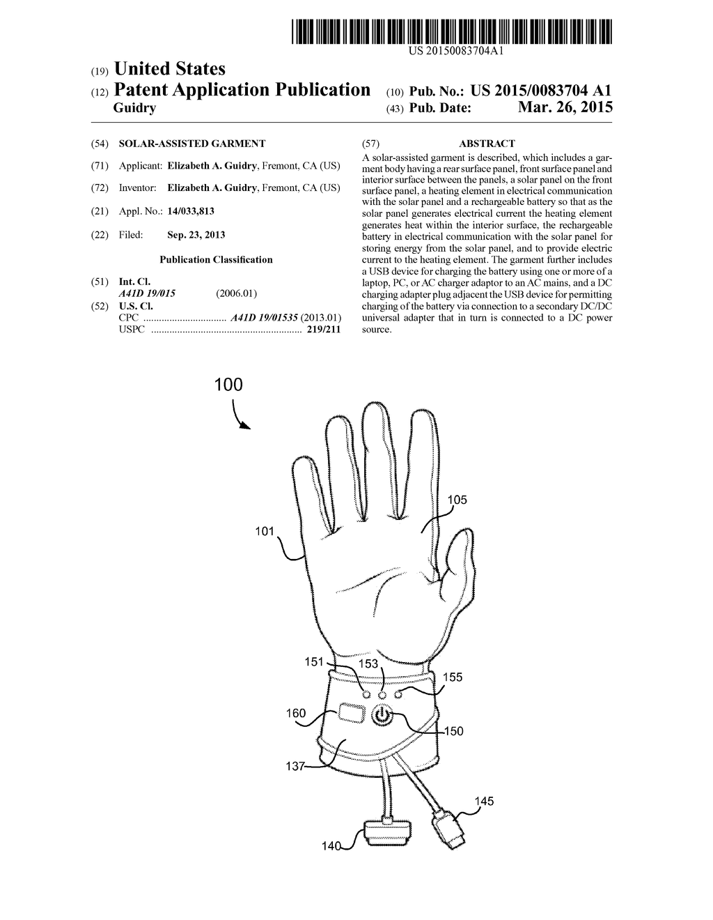 SOLAR-ASSISTED GARMENT - diagram, schematic, and image 01