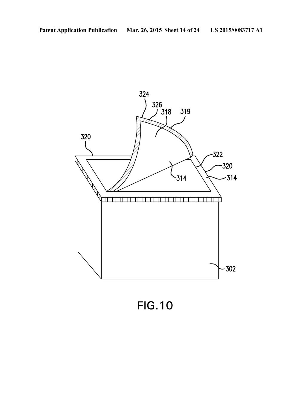 SEMI-RIGID SHIPPING CONTAINER WITH PEEL-RESEAL CLOSURE - diagram, schematic, and image 15