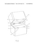 BOX HAVING CONVEX CENTRING ELEMENTS, AND BLANK FOR MANUFACTURING SUCH A     BOX diagram and image