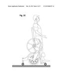 Mobile Manual Standing Wheelchair diagram and image