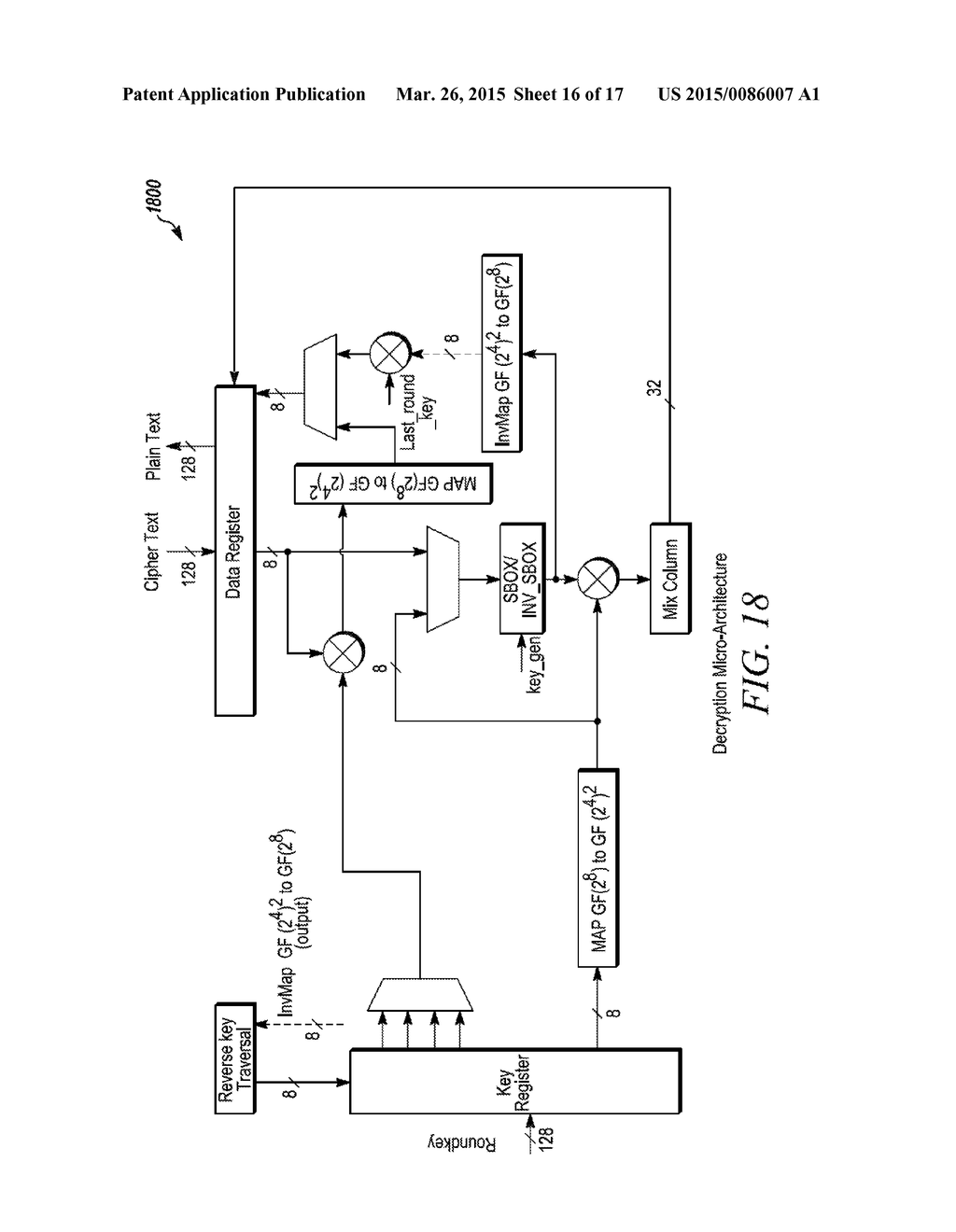 COMPACT, LOW POWER ADVANCED ENCRYPTION STANDARD CIRCUIT - diagram, schematic, and image 17