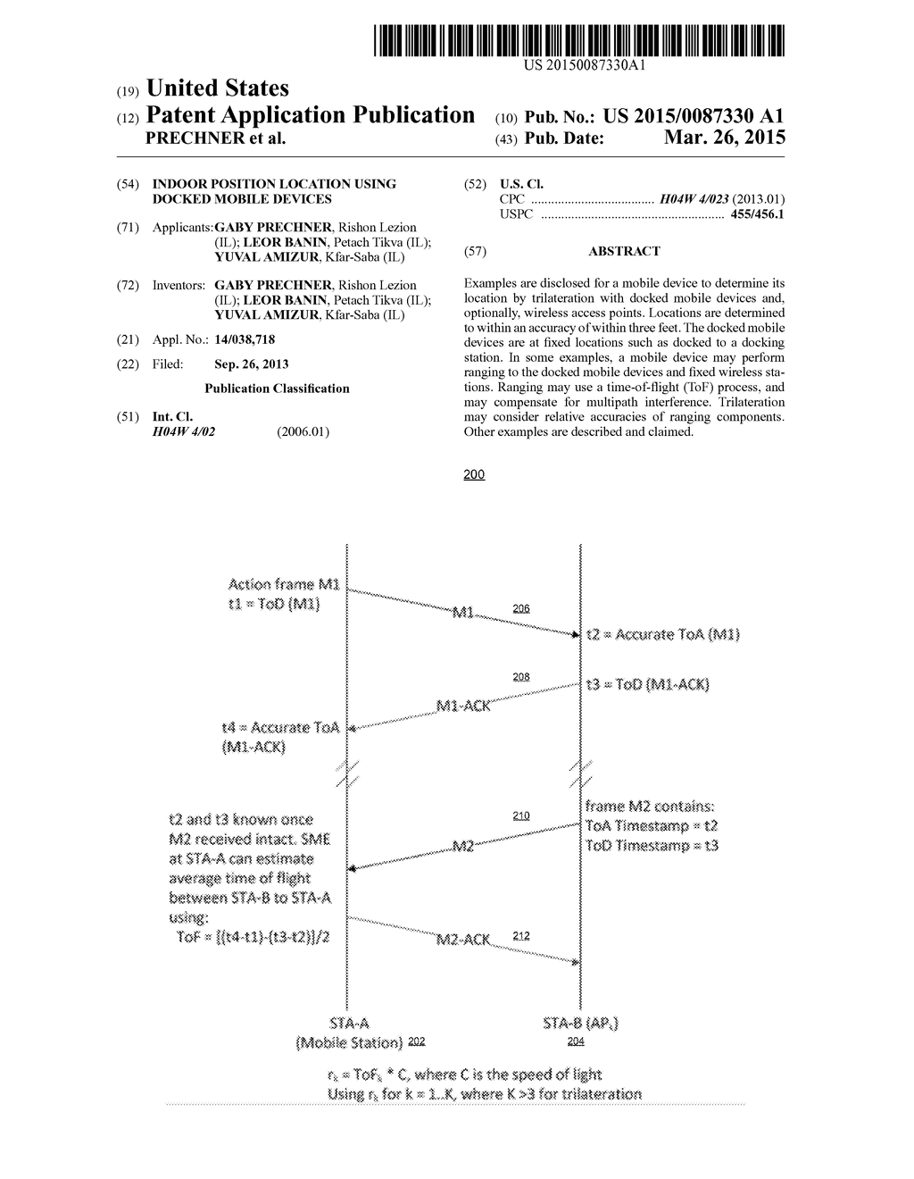 INDOOR POSITION LOCATION USING DOCKED MOBILE DEVICES - diagram, schematic, and image 01