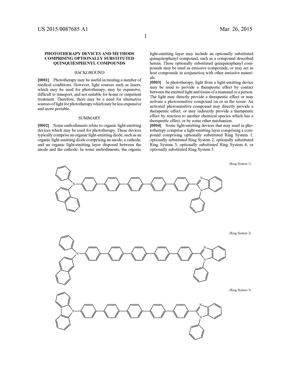 Phototherapy Devices and Methods Comprising Optionally Substituted     Quinquiesphenyl Compounds - diagram, schematic, and image 14