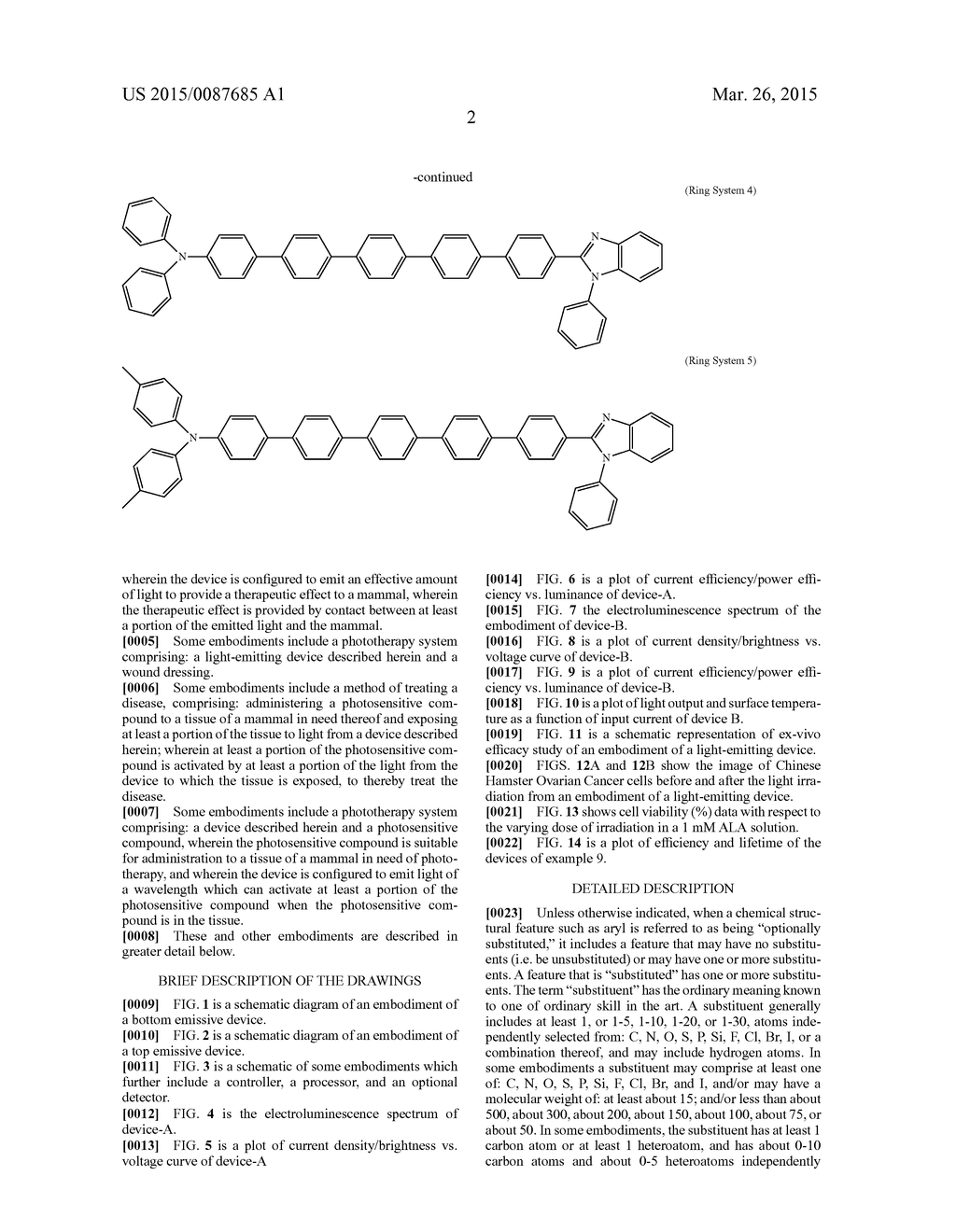 Phototherapy Devices and Methods Comprising Optionally Substituted     Quinquiesphenyl Compounds - diagram, schematic, and image 15