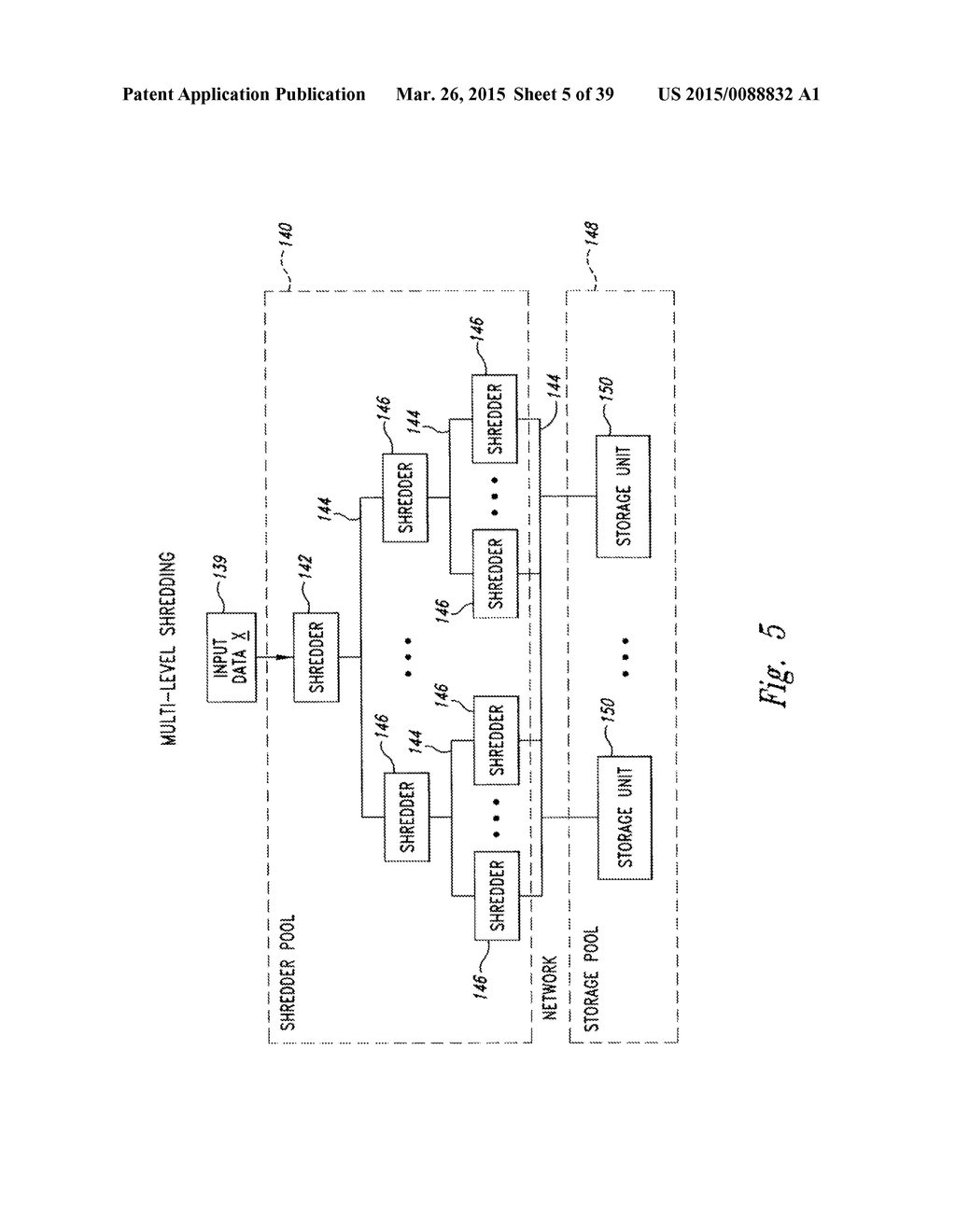 DATA STORAGE SYSTEM AND METHOD BY SHREDDING AND DESHREDDING - diagram, schematic, and image 06