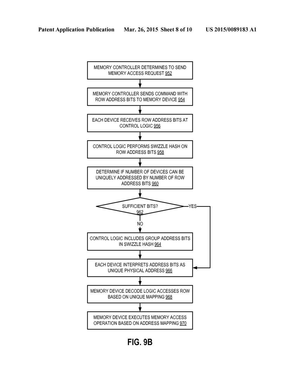 MAPPING A PHYSICAL ADDRESS DIFFERENTLY  TO DIFFERENT MEMORY DEVICES IN A     GROUP - diagram, schematic, and image 09