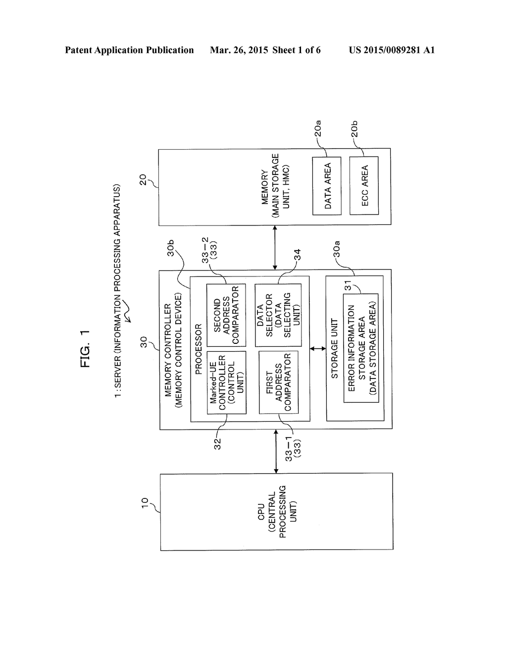 MEMORY CONTROLLER, INFORMATION PROCESSING APPARATUS, AND METHOD OF     CONTROLLING INFORMATION PROCESSING APPARATUS - diagram, schematic, and image 02