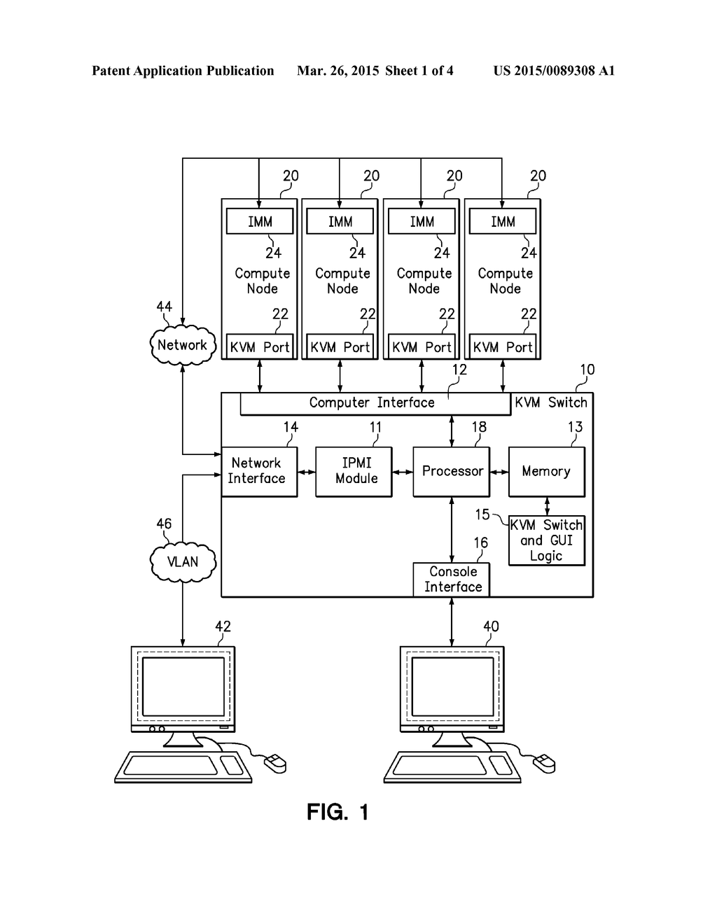 KEYBOARD, VIDEO AND MOUSE SWITCH IDENTIFYING AND DISPLAYING NODES     EXPERIENCING A PROBLEM - diagram, schematic, and image 02