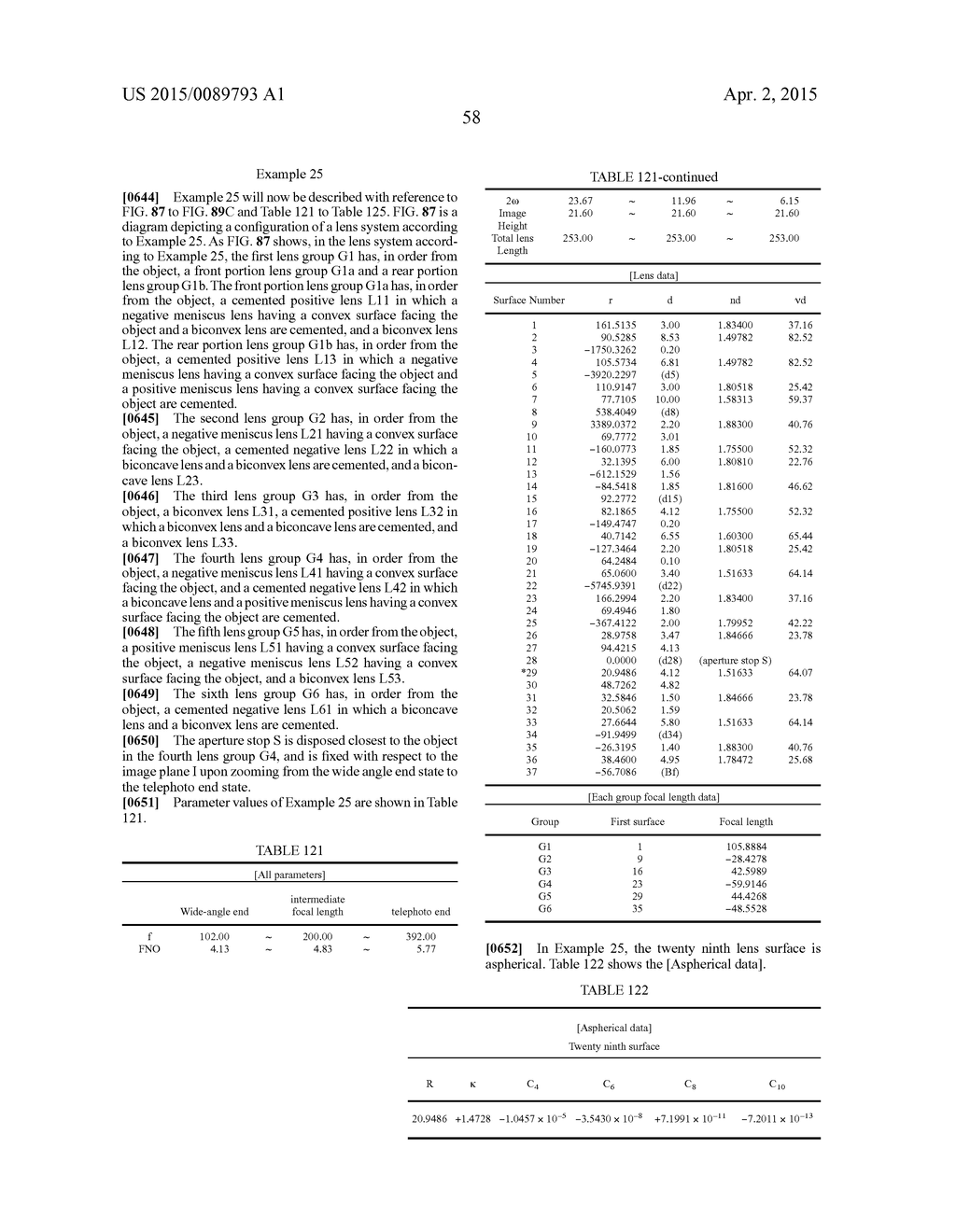 LENS SYSTEM, OPTICAL APPARATUS AND MANUFACTURING METHOD - diagram, schematic, and image 267