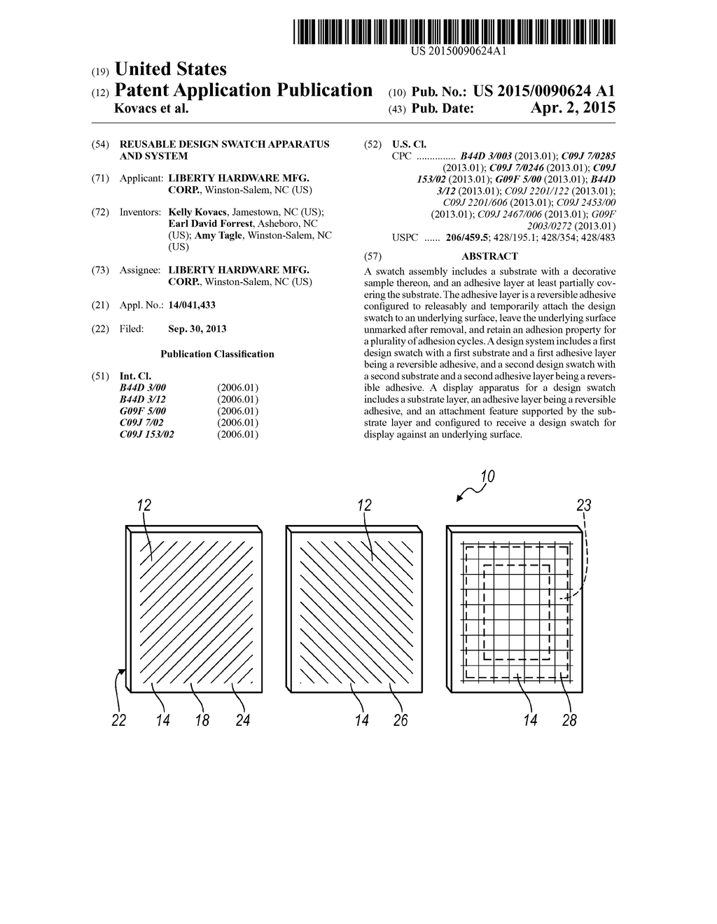 REUSABLE DESIGN SWATCH APPARATUS AND SYSTEM - diagram, schematic, and image 01