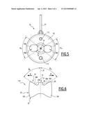 DEVICE FOR MANUFACTURING A HOLLOW GLASS ARTICLE COMPRISING A MOLD INTENDED     TO RECEIVE A PARISON diagram and image