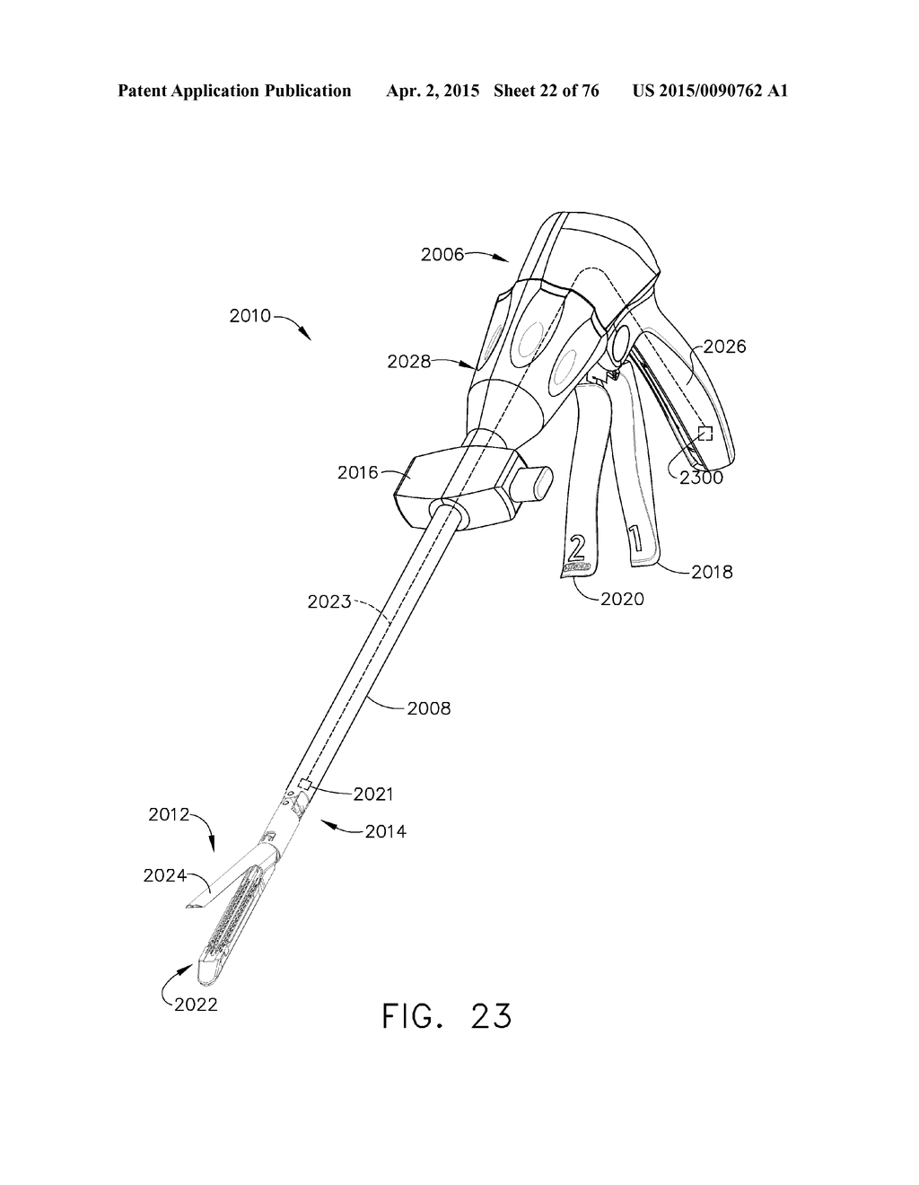 SURGICAL INSTRUMENT WITH WIRELESS COMMUNICATION BETWEEN CONTROL UNIT AND     REMOTE SENSOR - diagram, schematic, and image 23