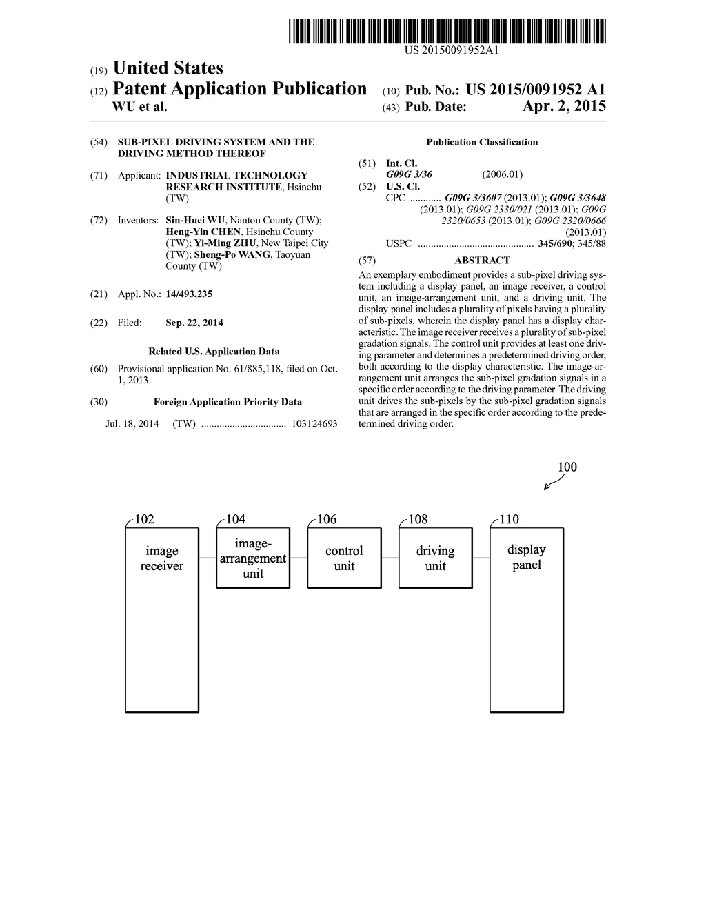 SUB-PIXEL DRIVING SYSTEM AND THE DRIVING METHOD THEREOF - diagram, schematic, and image 01