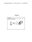 INFORMATION PROVIDING DEVICE, IMAGE FORMING DEVICE, AND TRANSMISSION     SYSTEM FOR PROVIDING IMAGE DATA TO A TRANSMISSION TERMINAL THAT PERFORMS     VIDEO COMMUNICATION diagram and image