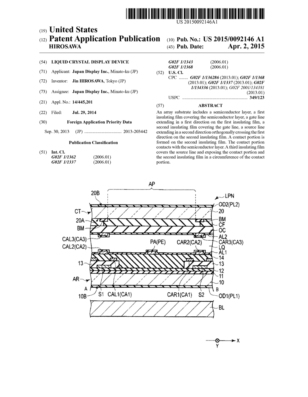 LIQUID CRYSTAL DISPLAY DEVICE - diagram, schematic, and image 01