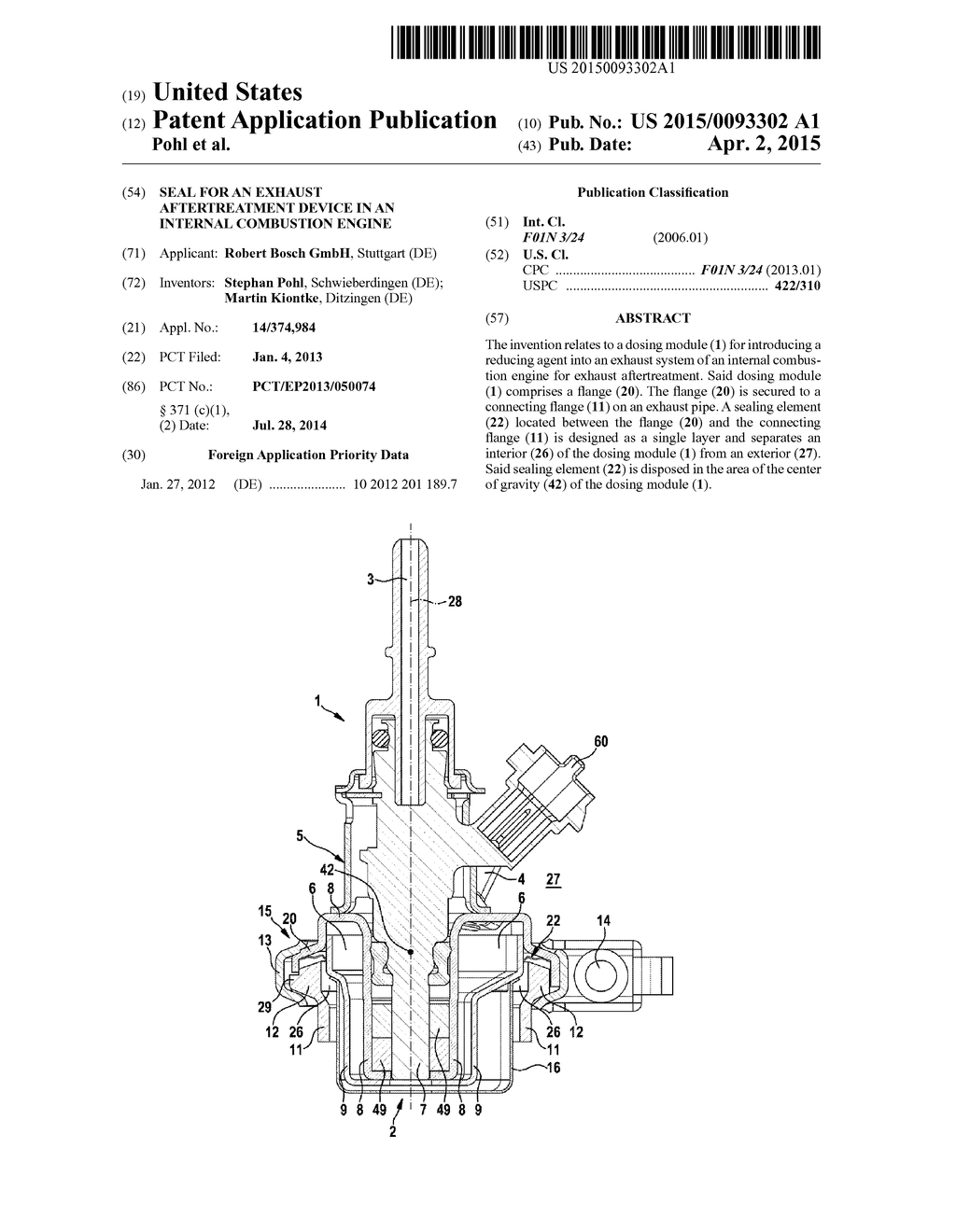 SEAL FOR AN EXHAUST AFTERTREATMENT DEVICE IN AN INTERNAL COMBUSTION ENGINE - diagram, schematic, and image 01