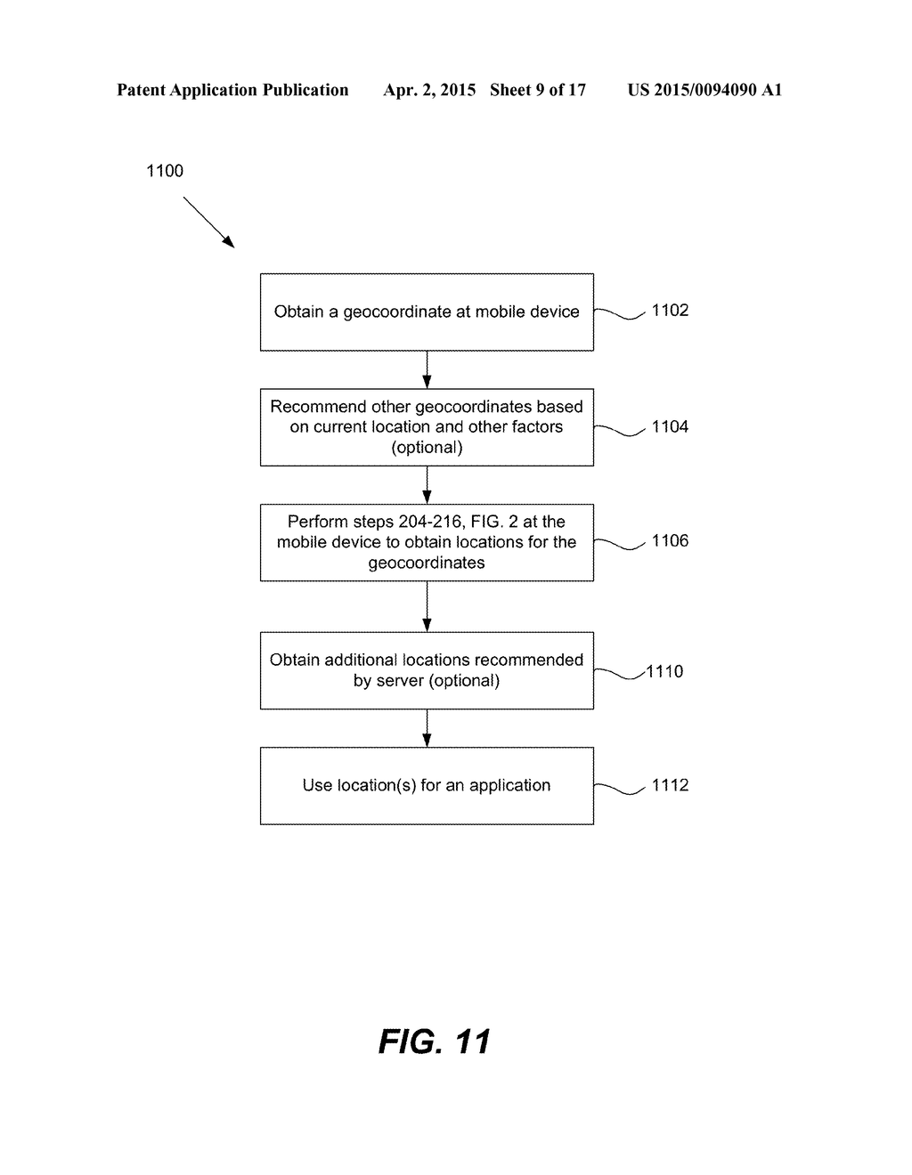 CACHING OF LOCATIONS ON A DEVICE - diagram, schematic, and image 10