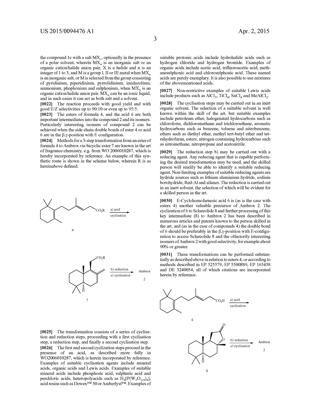 2-(ALKOXY OR ARYLOXY CARBONYL)-4-METHYL-6-(2,6,6-TRIMETHYLCYCLOHEX-1-     ENYL)HEX-2-ENOIC ACID COMPOUNDS, ITS PREPARATION AND USE - diagram, schematic, and image 04