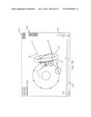 HYBRID WINDER MACHINE SYSTEM CONFIGURED TO EMULATE PRODUCTION OF A WOUND     PRODUCT diagram and image