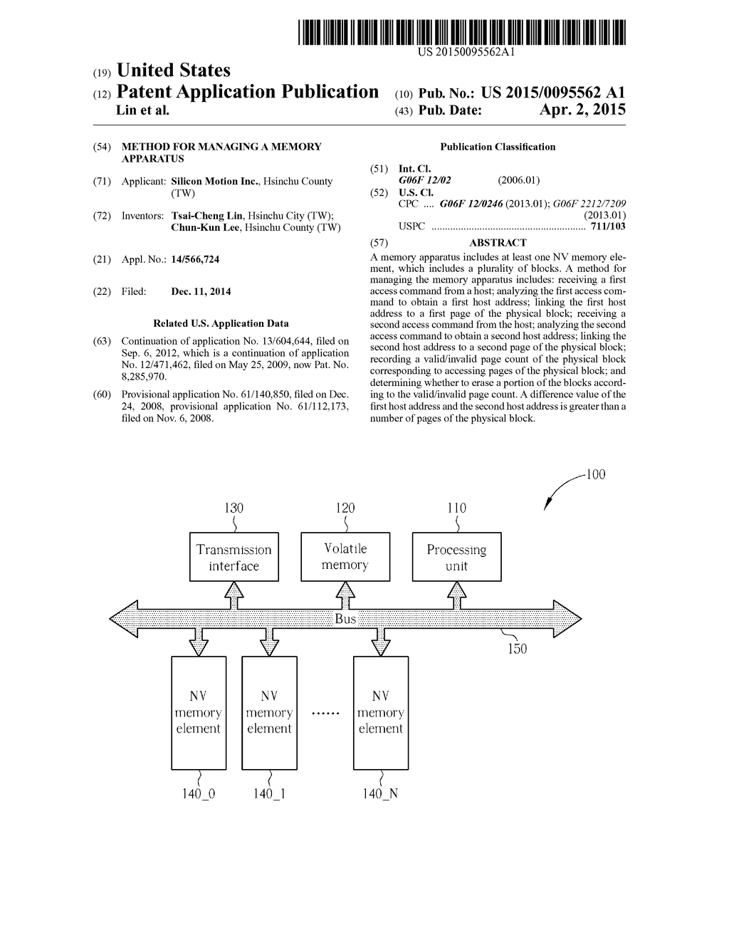 METHOD FOR MANAGING A MEMORY APPARATUS - diagram, schematic, and image 01