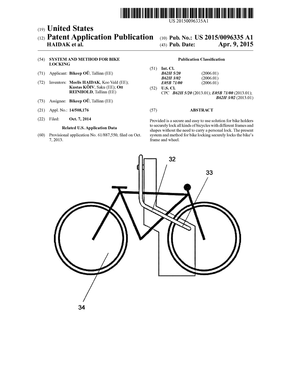 System and method for bike locking - diagram, schematic, and image 01