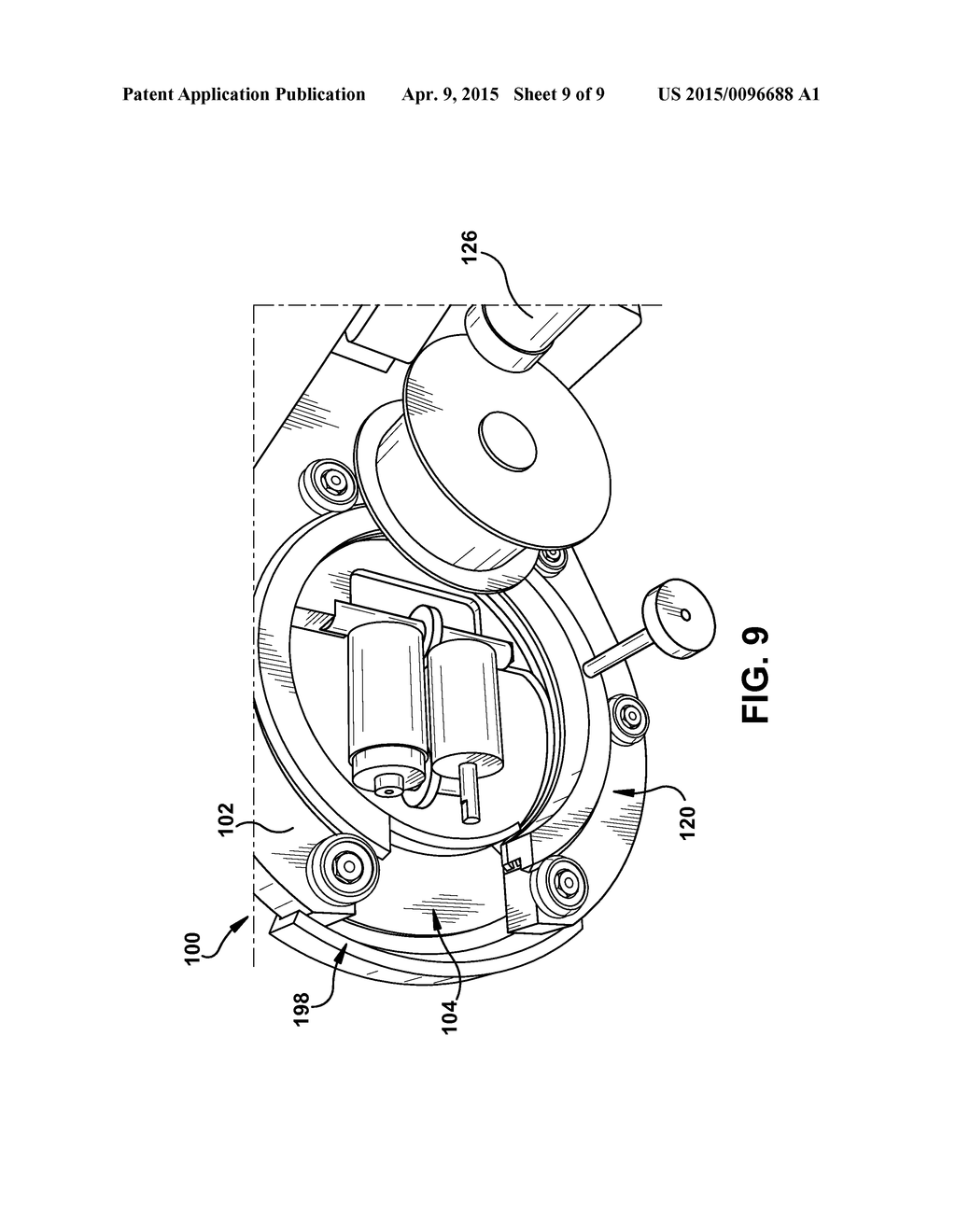 HAND-CARRIED TAPING MACHINE WITH NON-POWERED GUIDE SYSTEM - diagram, schematic, and image 10