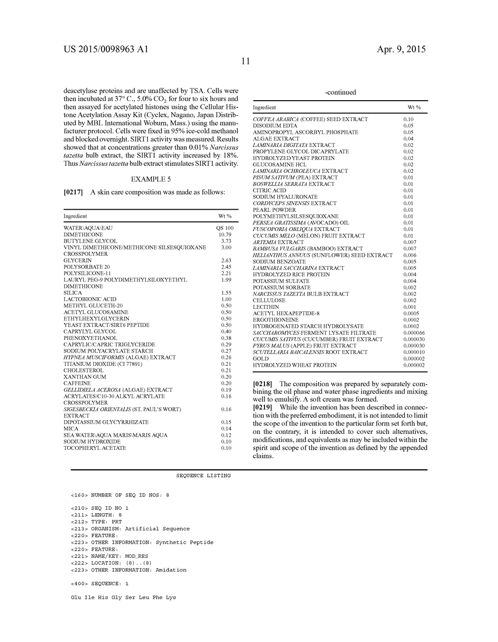 METHODS AND COMPOSITIONS FOR IMPROVING THE APPEARANCE OF SKIN - diagram, schematic, and image 15