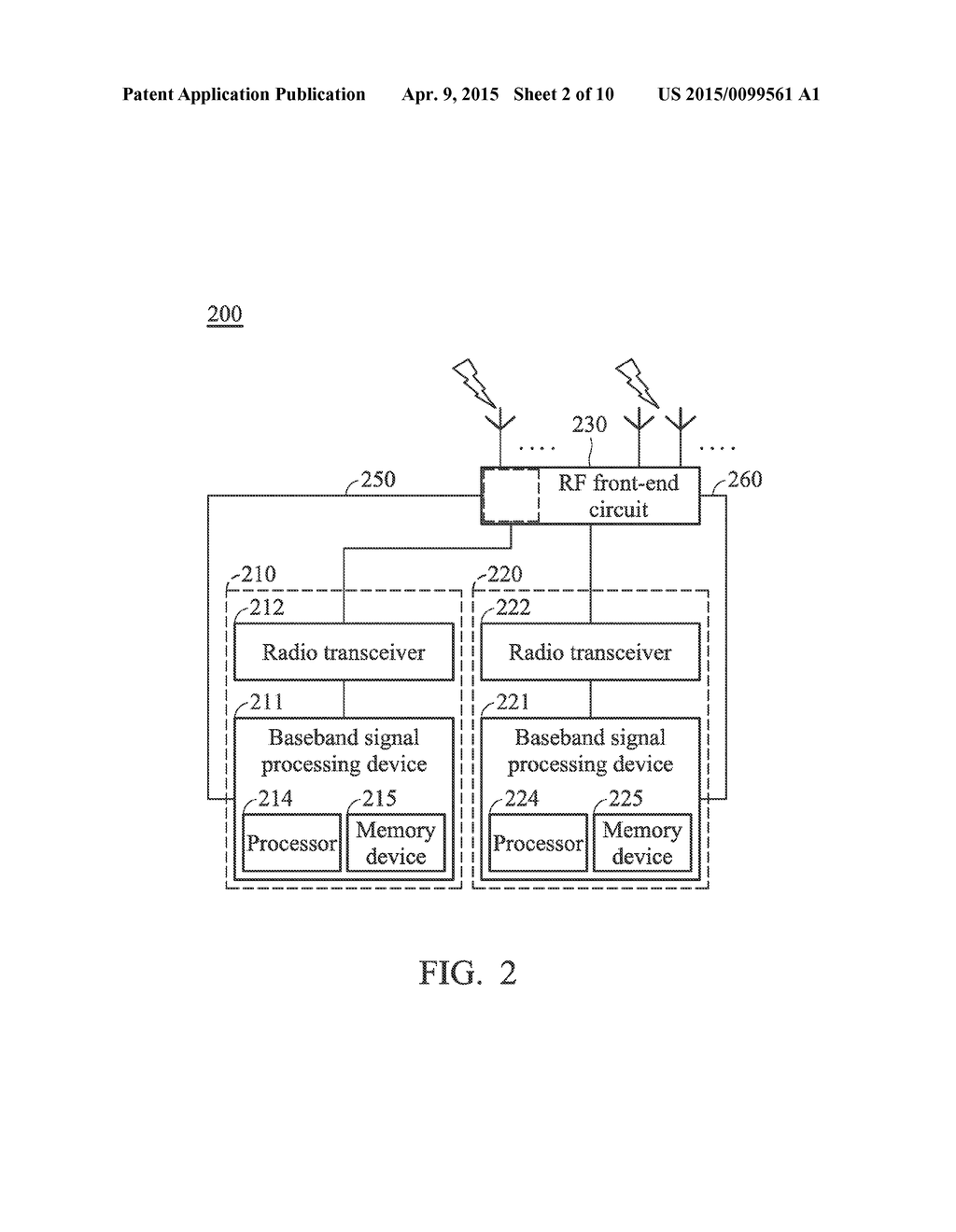 METHOD FOR CONTROLLING RF SIGNAL PROCESSING COMPONENTS AND COMMUNICATIONS     APPARATUS UTILIZING THE SAME - diagram, schematic, and image 03