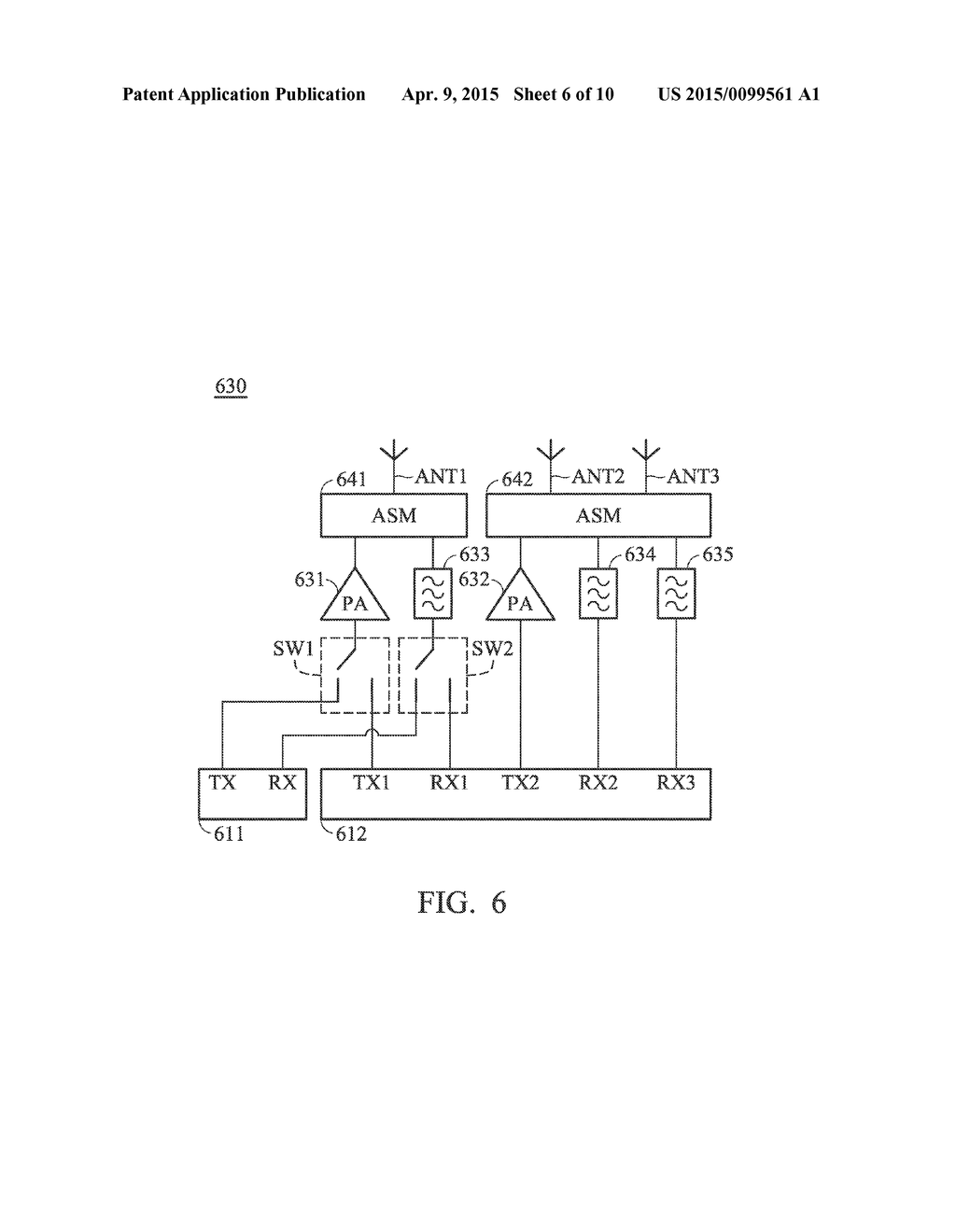 METHOD FOR CONTROLLING RF SIGNAL PROCESSING COMPONENTS AND COMMUNICATIONS     APPARATUS UTILIZING THE SAME - diagram, schematic, and image 07