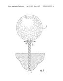 GOLF TEE WITH SUPPORT PRONGS diagram and image