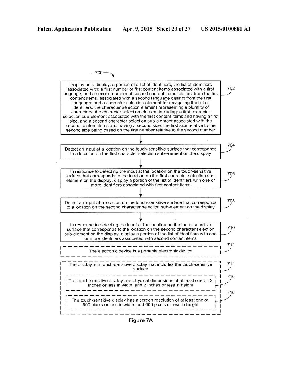 DEVICE, METHOD, AND GRAPHICAL USER INTERFACE FOR NAVIGATING A LIST OF     IDENTIFIERS - diagram, schematic, and image 24