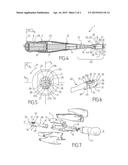 TOOTHBRUSH HAVING A TERMINAL ROW OF BRISTLES OR SPIKES diagram and image