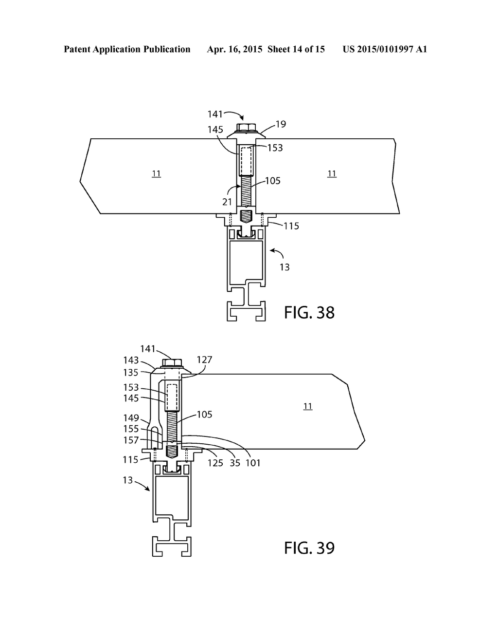 Solar Panel Rooftop Mounting and Grounding Device - diagram, schematic, and image 15