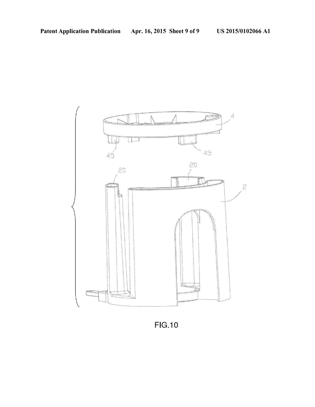 Beverage server with conveniently separable barrel body and base - diagram, schematic, and image 10